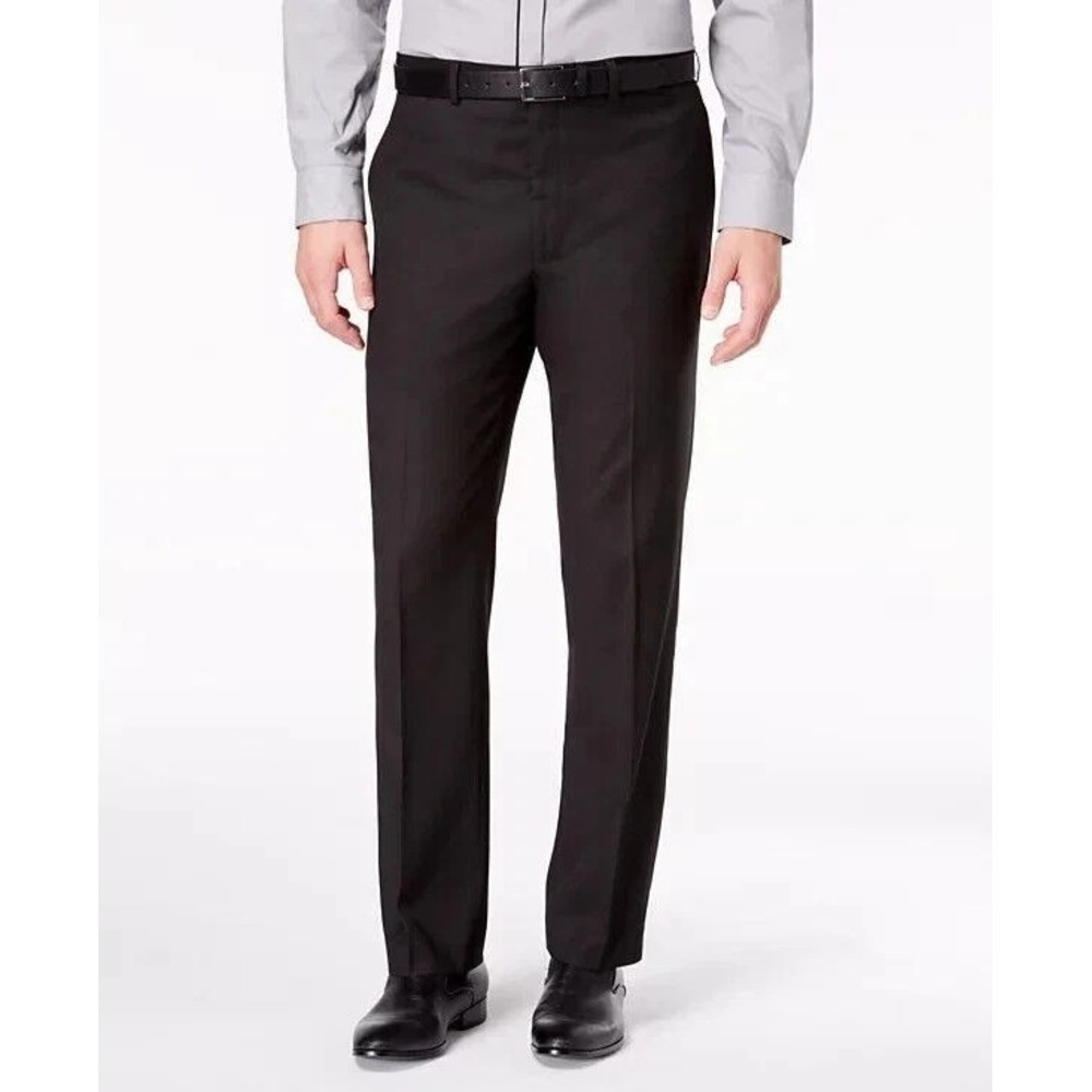 Marc New York Mens Black Stretch Dress Pants 33W‎ 30L